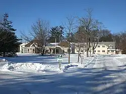 Retreat house in winter