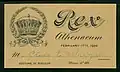 1920 Admittance Card