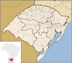 Location of São José do Herval in Rio Grande do Sul