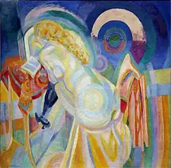 Robert Delaunay, 1915, Nu à la toilette (Nu à la coiffeuse), oil on canvas, 140 × 142&nbsp;cm