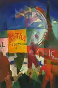Robert Delaunay, 1913, L'Équipe de Cardiff, oil on canvas, 195 x 132&nbsp;cm Van Abbemuseum, Eindhoven