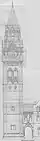 The design for the Clock Tower at Rochdale Town Hall c.1885