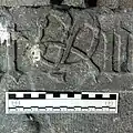 Rory O'Tunney's signature on the Walsh-Butler tomb (upside down)