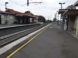 Southbound view from Platform 2, October 2019