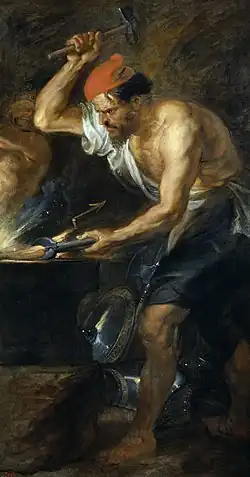 Vulcan forging the thunderbolts of Jupiter, (by Pieter Paul Rubens)