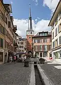 Market street with Red Tower