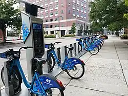 Bluebikes at Ruggles station, 2019