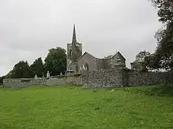 The ruins of the Church of Saint Charles the Martyr lie to the north of Hollymount