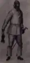 A seal hunter from Ruhnu (Runö), drawing, c. 1930