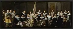 Nicolaes Pickenoy (1632), Banquet of civic guardsmen from the company of captain Jacob Backer and lieutenant Jacob Rogh