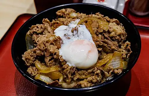 With poached egg
