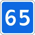 Route number (blue)