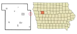 Location of Lytton, Iowa