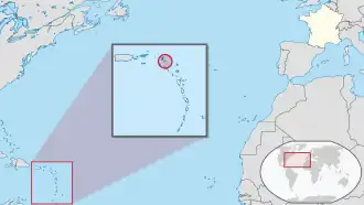 Location of Saint Barthelemy
