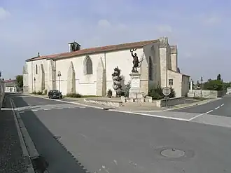 The church in Sainte-Soulle
