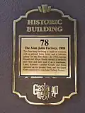 Plaque for the building, 2016