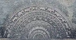 Sandakada Pahana of the Ridi Vihara, built during the Anuradhapura period.