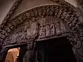 1188 A.D., Spain. Portico of Glory from the Santiago de Compostela Cathedral, featuring Christ surrounded by the Four Evangelists, the 24 Elders of the Apocalypse overhead.