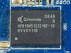 A 512 MBit Qimonda GDDR3 SDRAM package
