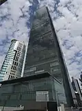 Istanbul Sapphire: View of the building's rear facade from street level