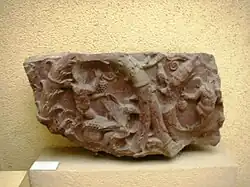 A fragment of a Byzantine sarcophagus that is believed to belong to Constantine the Great.