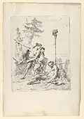 Satyr Family (Pan and his Family), etching, c. 1743–1750