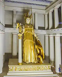 a small Athena Parthenos statue