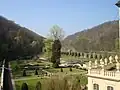 The formal gardens of the Schloss