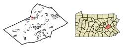 Location of Girardville in Schuylkill County, Pennsylvania.