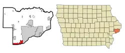Location of Buffalo, Iowa