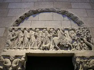Scuola di biduino, portale da san leonardo al frigido, vicino massa carrara, Biduino,  1170–80