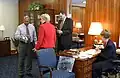 Patenaude with Mel Martinez and Alphonso Jackson in 2002