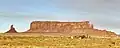 West aspect of Sentinel Mesa, with Big Indian to left
