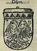 Coat of arms of Stefan Lazarević, by M. Schrott (1580)