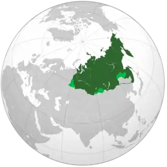 Location of Siberian Republic (1918)