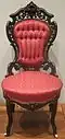 Rococo Revival chair (c. 1850-1855), by Joseph Meeks & Sons.