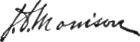 The Rt. Rev. James Dow Morrison First Bishop of Duluth's signature