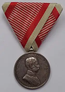 Silver Medal for Bravery 2nd Class, Franz Joseph I of Austria