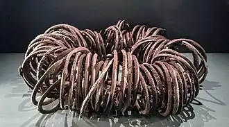 Silver tangle from hoard No 1. This one weighs about 2000 gram, about 10 silver marks in the old Gotlandic system where silver was used as currency.