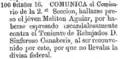Lieutenant of Rebajados Sinforoso Canaveris October 16, 1840
