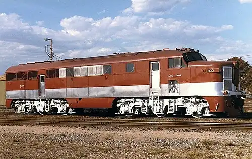 SAR-designed and built diesel-electric locomotive no. 900 ready for transfer to the museum