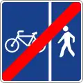 S-42 End of path for pedestrians and cyclists