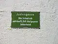 Juden street in Speyer