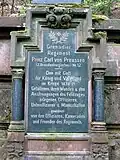Detail of the memorial for the 2nd Brandenburgian Grenadier Regiment No.&nbsp;12