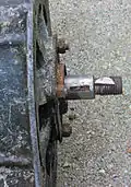 A Woodruff key and keyway
