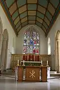 The great east window was designed by John Hayward in 1964