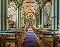 Interior looking west