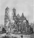 Eastern side of St. John Cathedral in Wrocław, 18th century