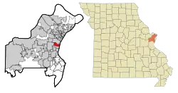 Location in Missouri