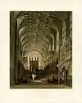 St George's Chapel, Windsor Castle from the Altar, from Pyne's Royal Residences, 1819.